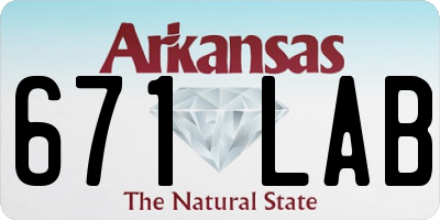 AR license plate 671LAB