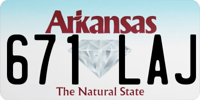 AR license plate 671LAJ