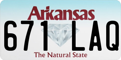 AR license plate 671LAQ