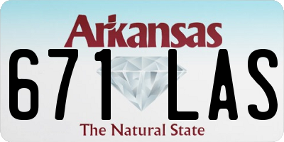 AR license plate 671LAS