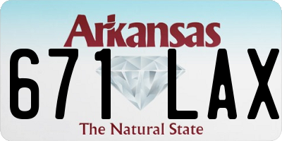 AR license plate 671LAX