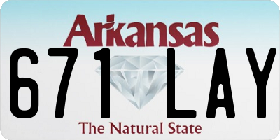 AR license plate 671LAY