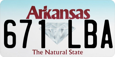AR license plate 671LBA