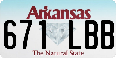 AR license plate 671LBB