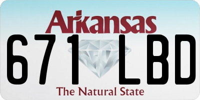 AR license plate 671LBD