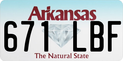 AR license plate 671LBF