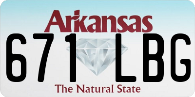 AR license plate 671LBG