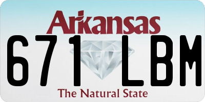 AR license plate 671LBM