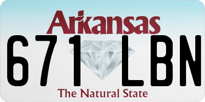 AR license plate 671LBN