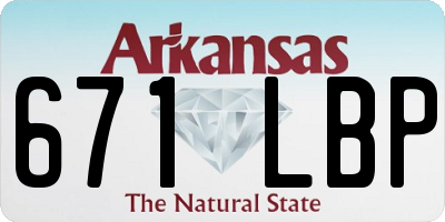 AR license plate 671LBP