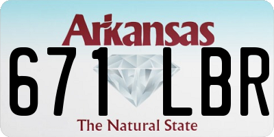 AR license plate 671LBR