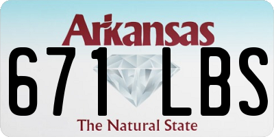 AR license plate 671LBS