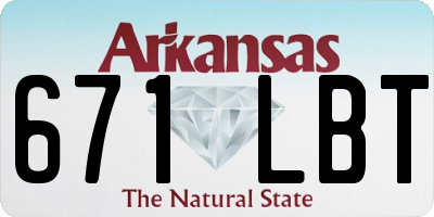 AR license plate 671LBT