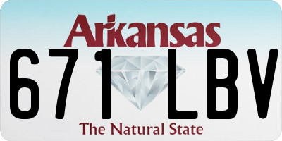 AR license plate 671LBV