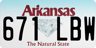 AR license plate 671LBW