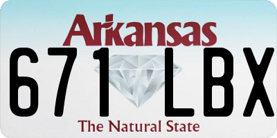 AR license plate 671LBX