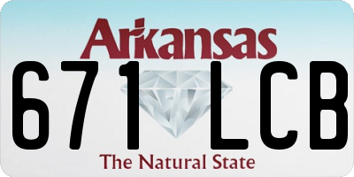 AR license plate 671LCB