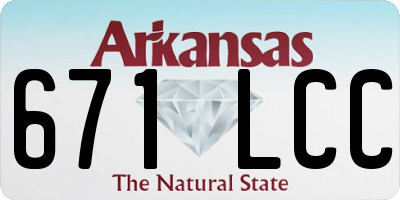 AR license plate 671LCC