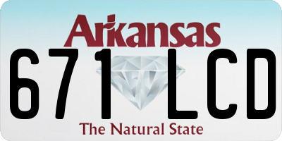 AR license plate 671LCD