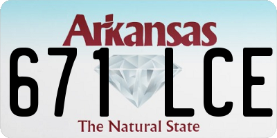 AR license plate 671LCE
