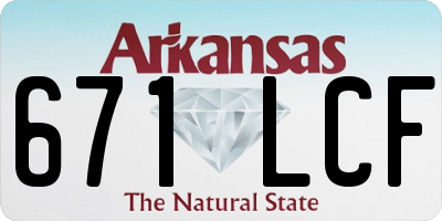 AR license plate 671LCF
