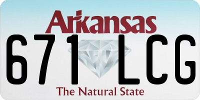 AR license plate 671LCG