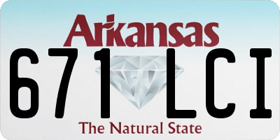 AR license plate 671LCI