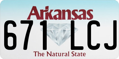 AR license plate 671LCJ