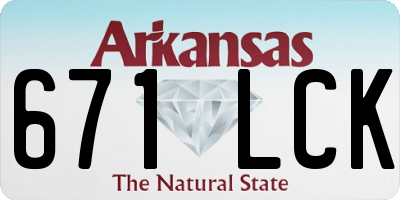 AR license plate 671LCK