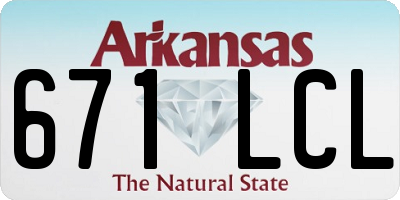 AR license plate 671LCL