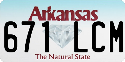 AR license plate 671LCM