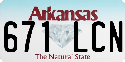 AR license plate 671LCN