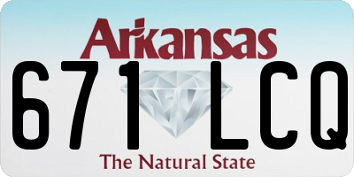 AR license plate 671LCQ