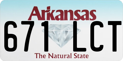 AR license plate 671LCT