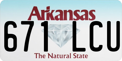 AR license plate 671LCU