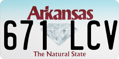 AR license plate 671LCV