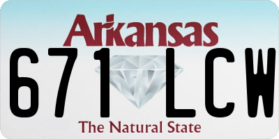 AR license plate 671LCW