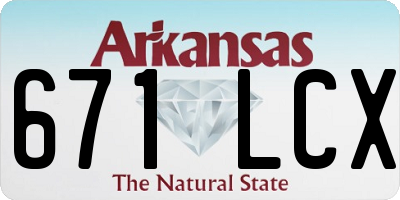 AR license plate 671LCX