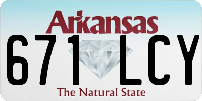 AR license plate 671LCY