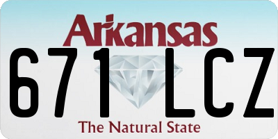 AR license plate 671LCZ