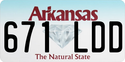 AR license plate 671LDD