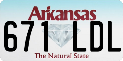 AR license plate 671LDL