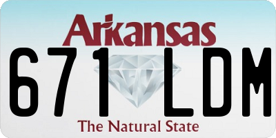 AR license plate 671LDM