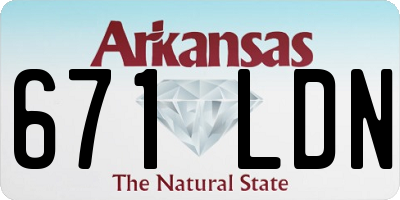 AR license plate 671LDN