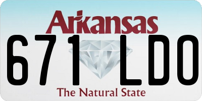 AR license plate 671LDO