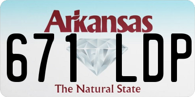 AR license plate 671LDP