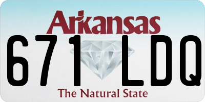 AR license plate 671LDQ