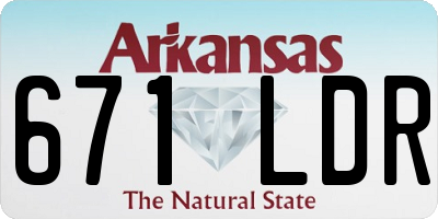 AR license plate 671LDR