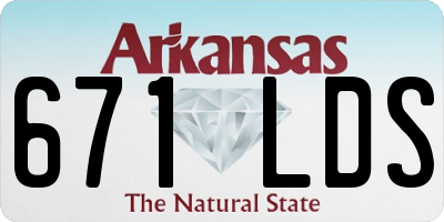 AR license plate 671LDS