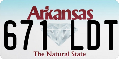 AR license plate 671LDT